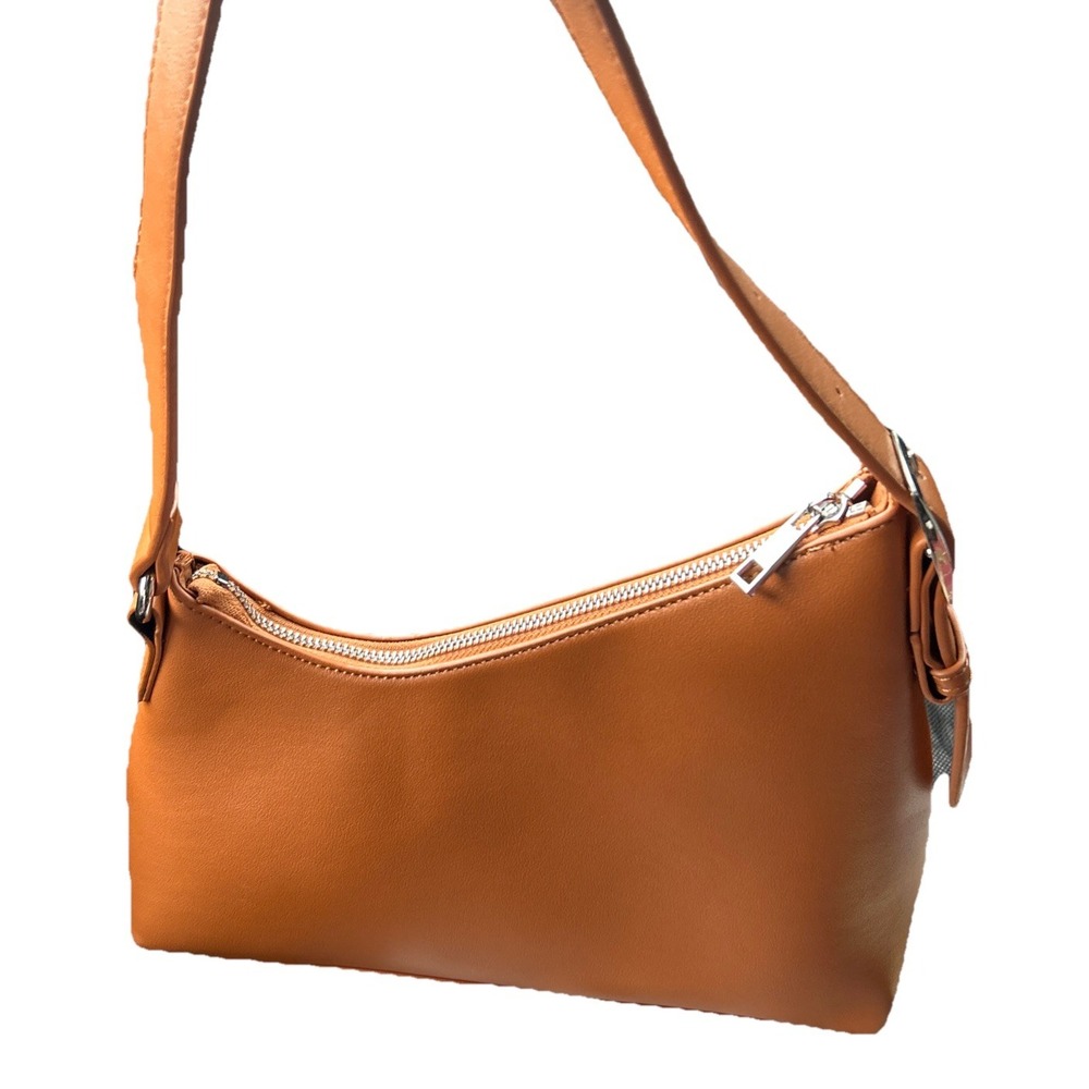 Street Level Small Half Moon Shoulder Purse Tote Tan